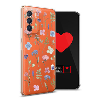 Силиконовый чехол Гербарий из полевых цветов на Infinix Zero 5G 2023