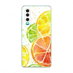 Силиконовый чехол Цитрусовые на Huawei P30
