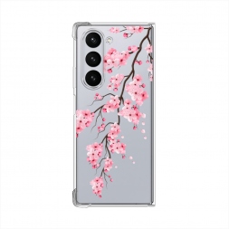 Силиконовый чехол Розовая сакура на Samsung Galaxy Z Fold 6