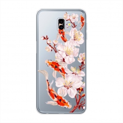 Силиконовый чехол Карпы и сакура на Samsung Galaxy J6 Plus 2018