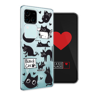 ����������� ����� Black cat doodles �� Vivo S18 Pro