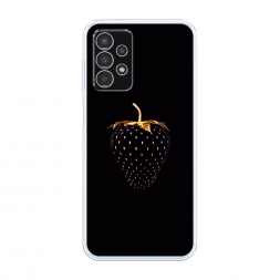 Силиконовый чехол Черно-золотая клубника на Samsung Galaxy A13