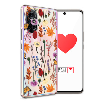 ����������� ����� Orange Purple flowers �� Huawei Nova 8