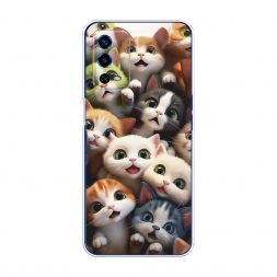 Силиконовый чехол Море котят на Oppo A55 4G