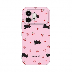 Силиконовый чехол cherry cat на Honor 600