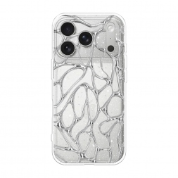Блестящий Сетка хром на iPhone 17 Pro Max