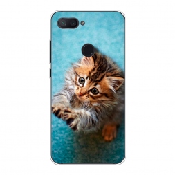 Силиконовый чехол Котенок просит есть на Xiaomi Mi 8 Lite (Youth Edition)
