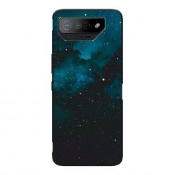 Матовый силиконовый чехол Синий космос на Asus ROG Phone 7