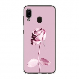 Силиконовый чехол Роза в краске на Samsung Galaxy A30