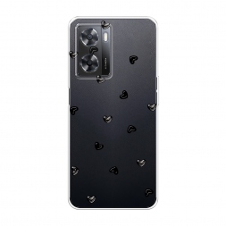 Силиконовый чехол Сердца на Oppo A57 4G