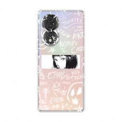 Силиконовый чехол Manga graffiti white на Honor 80