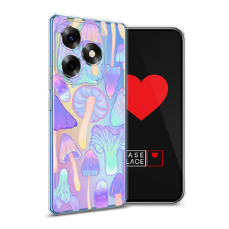 Силиконовый чехол Пастельные грибы на Itel S23 Plus