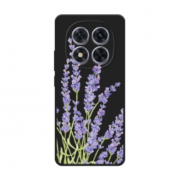 Матовый силиконовый чехол Лавандовые стебли на Xiaomi Poco X7