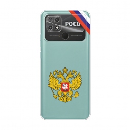 Силиконовый чехол Герб РФ и лента на Xiaomi Poco C40