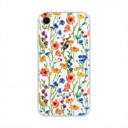 Силиконовый чехол Маки и васильки фон на iPhone XR (10R)