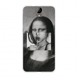 Силиконовый чехол Mona Lisa sucking lollipop на HTC One E9 Plus