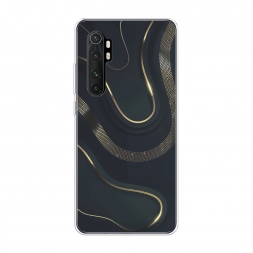 Силиконовый чехол Золотистые изгибы на Xiaomi Mi Note 10 lite