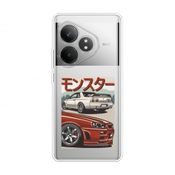 Силиконовый чехол Monster car на Realme GT 6T