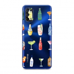 Силиконовый чехол Летние напитки на Realme 7 Pro