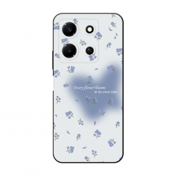 Матовый силиконовый чехол Blooms in time blue на Infinix Note 30i