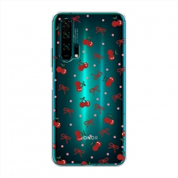 Силиконовый чехол Вишни и ленточки на Honor 20 Pro