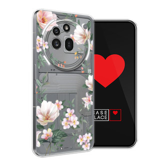 Силиконовый чехол Beautiful white flowers на Nothing Phone 3a Pro