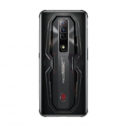 Силиконовый чехол Отпечаток сердца черный на ZTE Nubia Red Magic 7S