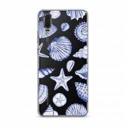 Силиконовый чехол Морской паттерн на Huawei P20