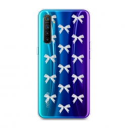 Силиконовый чехол Белые бантики на Realme XT