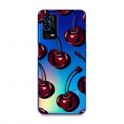 Силиконовый чехол Сочные черешни 4 на Oppo A55 4G
