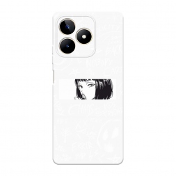 Soft touch белый Manga graffiti white на Realme C53