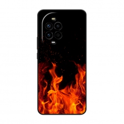 Матовый силиконовый чехол Все в огне на Huawei NOVA 13 Pro