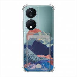 Закат в снежных горах на Honor X7b