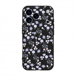 Матовый силиконовый чехол Сиреневые розы паттерн на iPhone 17 Pro Max
