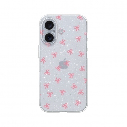 Блестящий Маленькие розовые бантики на iPhone 16