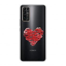 Силиконовый чехол Сердечко из поцелуев на Honor 30
