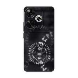 Матовый силиконовый чехол Руны на Xiaomi Redmi Turbo 3