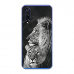 Силиконовый чехол Львиная пара на Xiaomi Mi A3 Lite