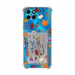 Orange Purple flowers на Infinix Smart 6