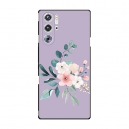 Матовый силиконовый чехол Нежный букет на фиолетовом на ZTE Nubia Red Magic 9 Pro