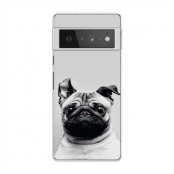 Силиконовый чехол Ушастый мопс на Google Pixel 6 Pro