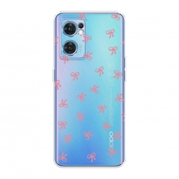 Силиконовый чехол Маленькие розовые бантики на Oppo Find X5 Lite