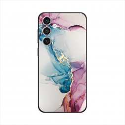 Матовый силиконовый чехол Розовые разводы рисунок на Samsung Galaxy S23 FE 5G