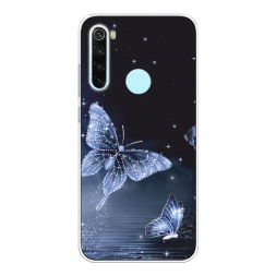 Силиконовый чехол Кристальные бабочки на Xiaomi Redmi Note 8