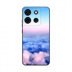 Матовый силиконовый чехол Облака на Infinix Smart 7 HD