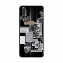 Силиконовый чехол Коллаж греческие скульптуры на Honor 20