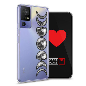 Силиконовый чехол Фазы луны на TCL 40 SE