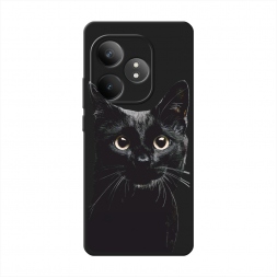 Матовый силиконовый чехол Добрый кот 2 на Realme GT Neo 6