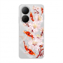 Силиконовый чехол Карпы и сакура на Huawei Nova Y73
