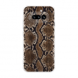 Силиконовый чехол Кожа коричневой змеи на Nothing Phone 4a